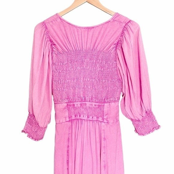 NWT Free People String of Hearts Cutout Maxi Dress Pink Crocus Size Medium NEW - Picture 9 of 16